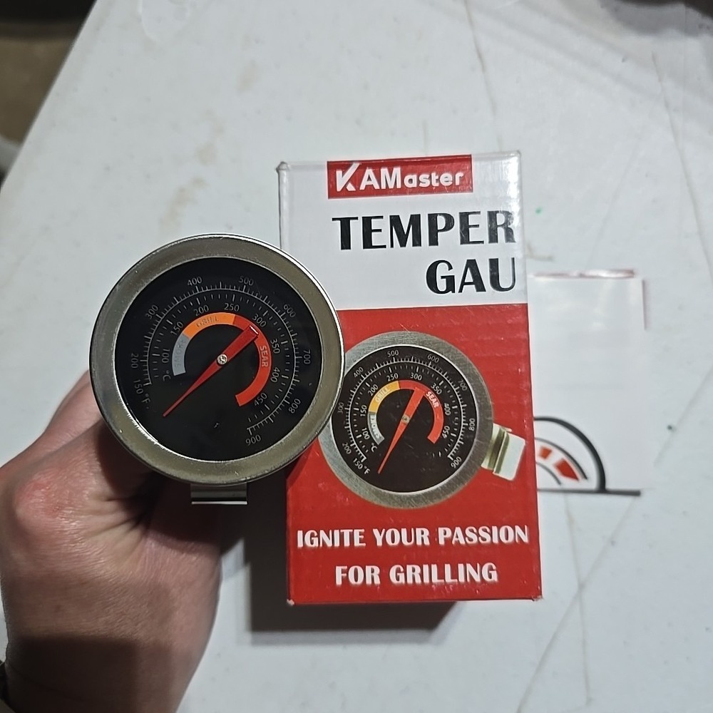 2" BBQ Grill Temperature Gauge for Big Green Egg, Stainless Steel Body, BBQ T...